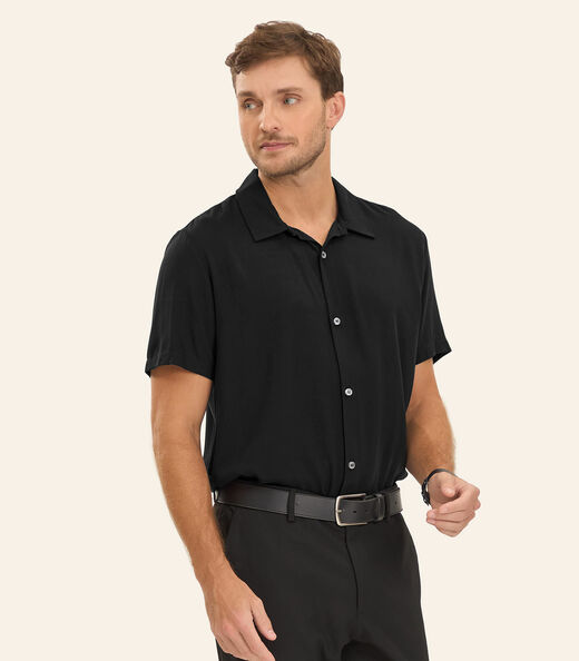 Image_Camisa Viscose Dobby Masculina Diametro Preto
