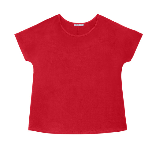 Blusa Manga Curta Feminina Plus Size Secret Glam Vermelho
