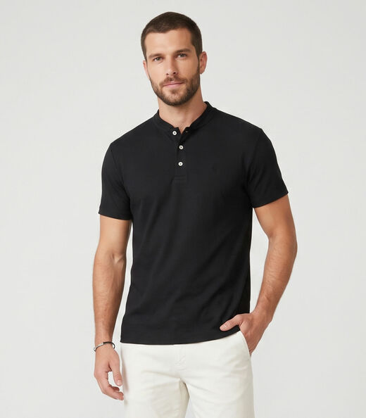 Camiseta Masculina Malhão Maquinetado Diametro Preto