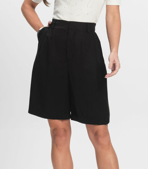 Bermuda Feminina Com Bolsos Endless Preto