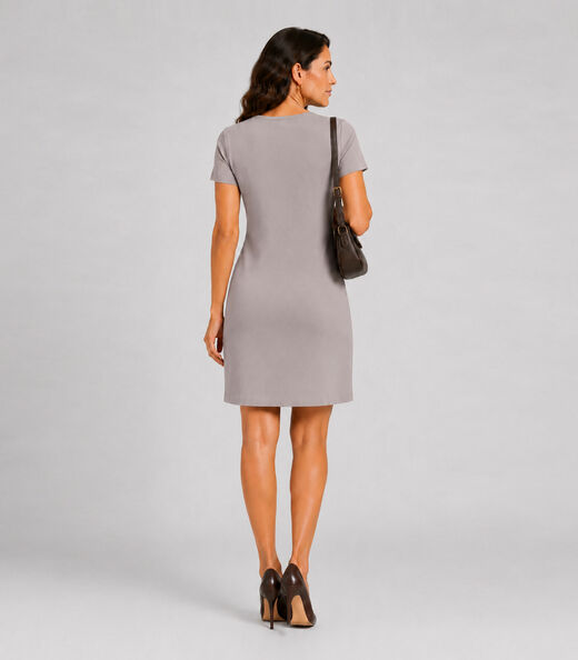 Vestido Feminino Em Tecido Henera Infinita Cor Cinza
