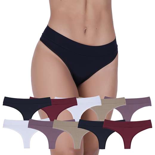 Image_Kit 10 Calcinhas Atleta Microfibra Concept Lingerie Multicolorido