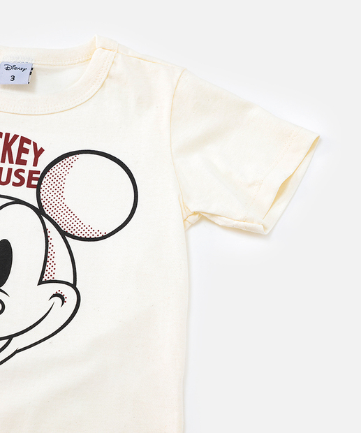 Camiseta Infantil Mickey Disney Tam 1 a 3 Off White
