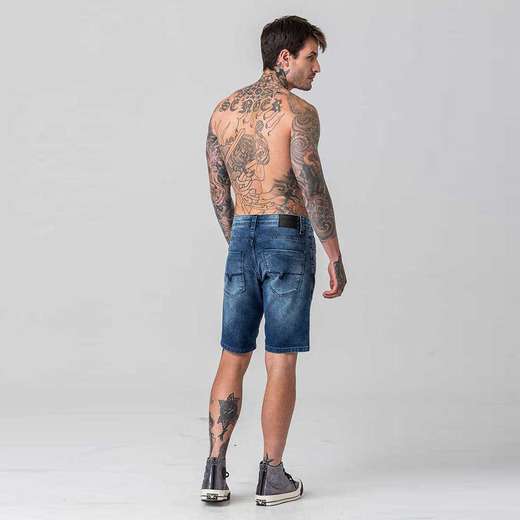 Bermuda Jeans Skinny Masculina Rock e Soda