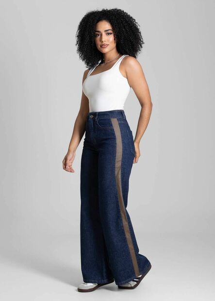 Calça Jeans Sawary Wide Leg Petit - 282680