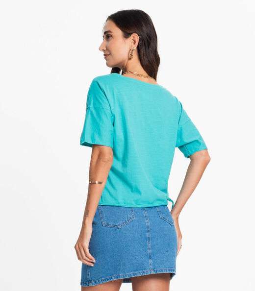 Blusa Infinita Cor Meia Malha Verde