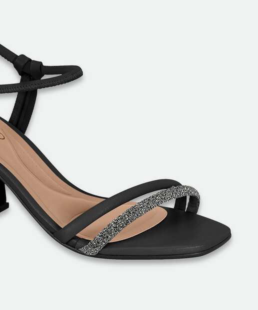 Sandália Salto Grosso Feminina Beira Rio 8436213 Preto