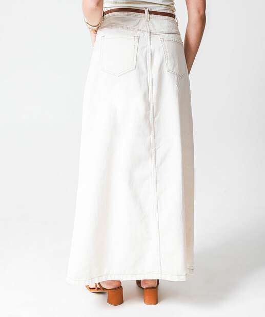 Saia Longa Sarja Feminina Fenda Frontal Marisa