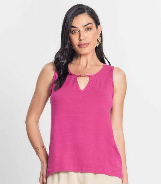 Blusa Feminina Lisa Infinita Cor Rosa