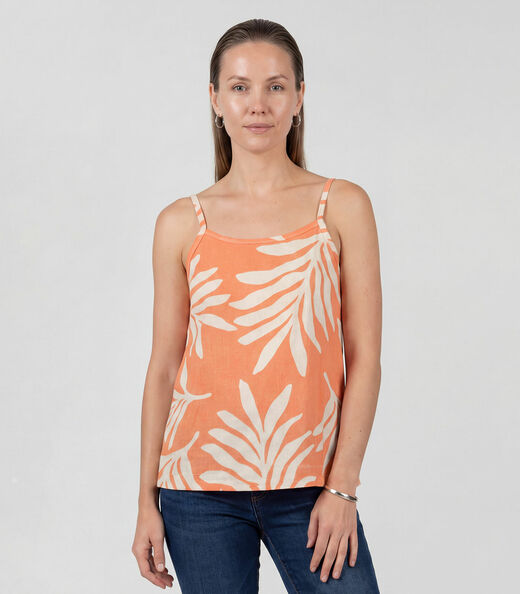 Image_Blusa de Alça Tecido Viscose Infinita Cor Laranja