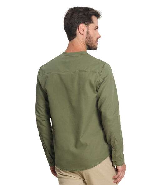 Camisa Manga Longa Tricoline Maquinetado Diametro Verde