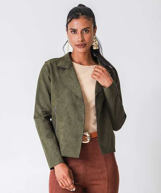 Image_Jaqueta Feminina Biker Suede Marisa Verde