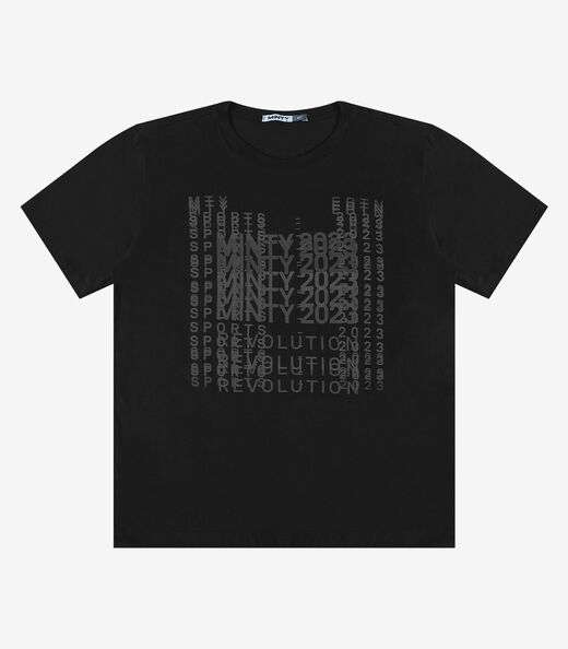 Camiseta Juvenil Estampada Masculina Minty Preto