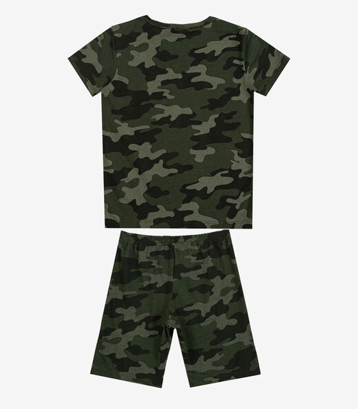 Pijama Infantil Camiseta e Bermuda Select Verde