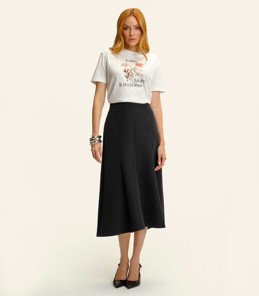 Camiseta T-shirt Feminina Com Estampa Endless Bege