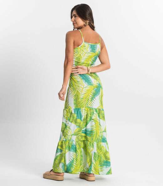 Vestido Longo Feminino Transpassado Select Verde