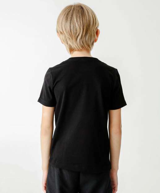 Camiseta Infantil Pantera Negra Marvel Tam 4 a 10