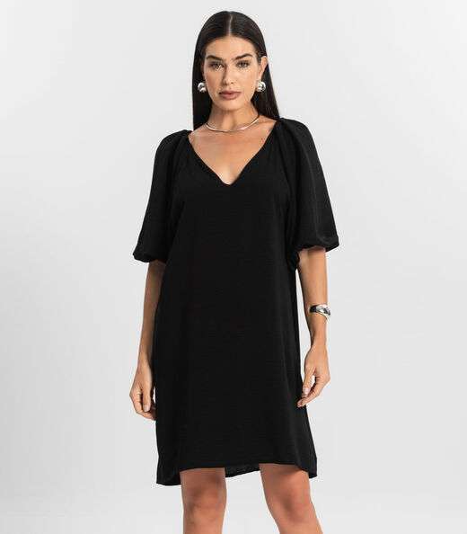 Vestido Feminino Liso Rovitex Preto