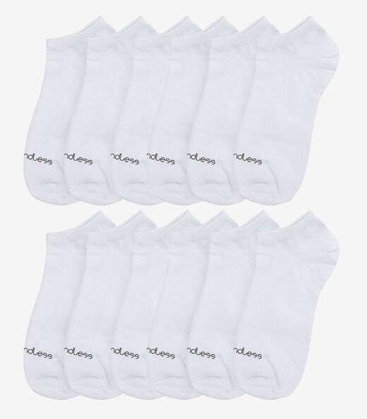 Image_Kit 12 Pares De Meias Soquete Adulto Endless Branco