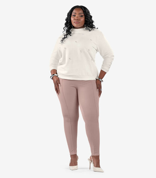 Image_Blusão Plus Size Com Rebite Em Moletom Secret Glam Bege
