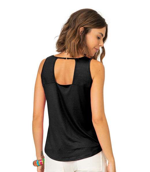 Regata Feminina Malha Delicate Rovitex Preto