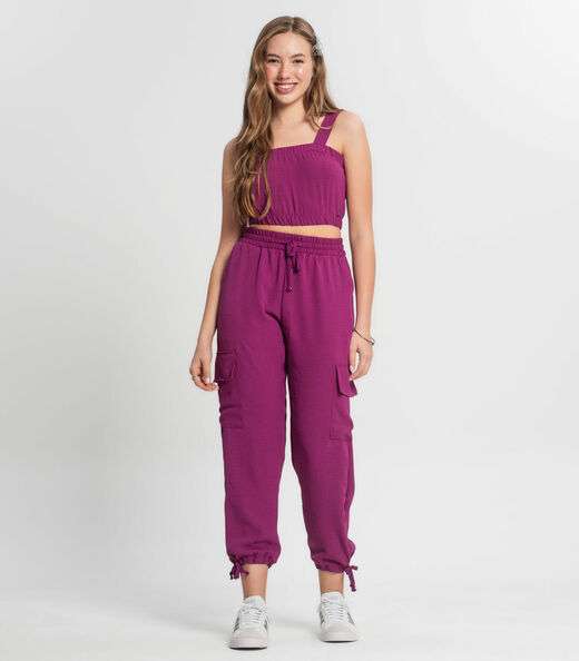 Top Juvenil Feminino Minty Roxo