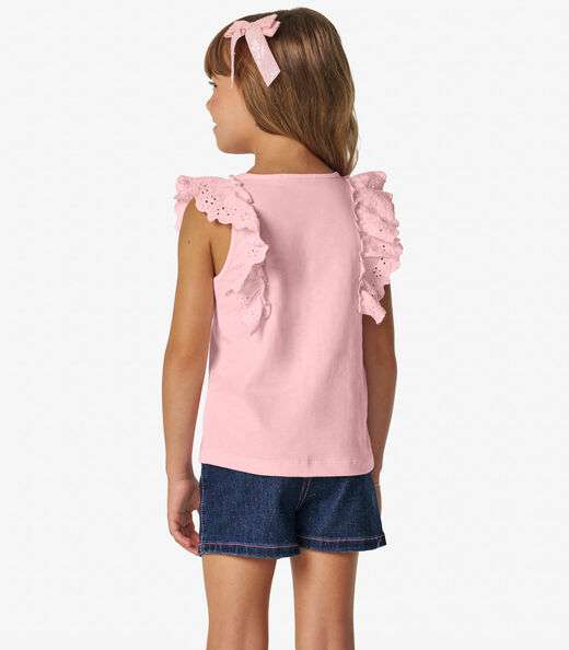Conjunto Infantil Blusa Com Shorts Trick Nick Rosa