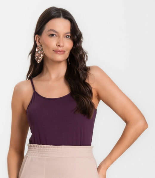 Blusa Feminina de Alças Básica Rovitex Cinza