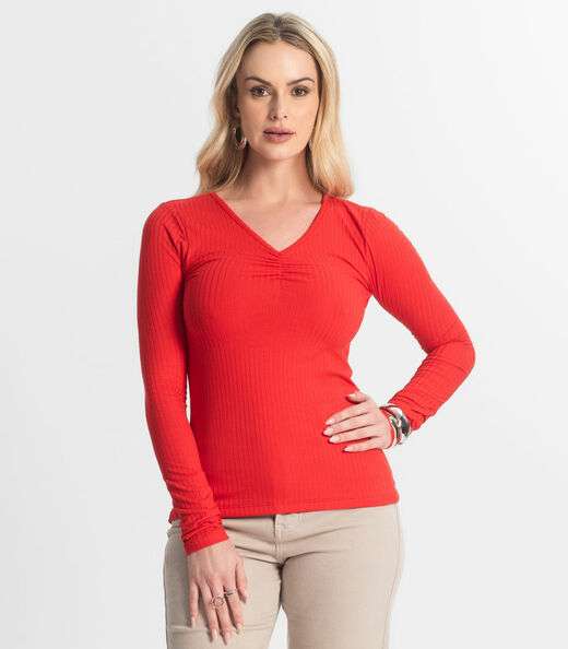 Blusa Feminina Canelada Select Vermelho