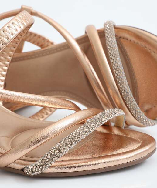 Sandália Salto Grosso Feminina Beira Rio Rosê