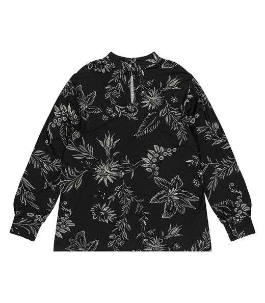 Blusa Manga Longa Feminina Plus Size Secret Glam Preto