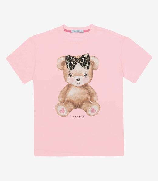 Blusa Infantil Meia Malha Trick Nick Rosa