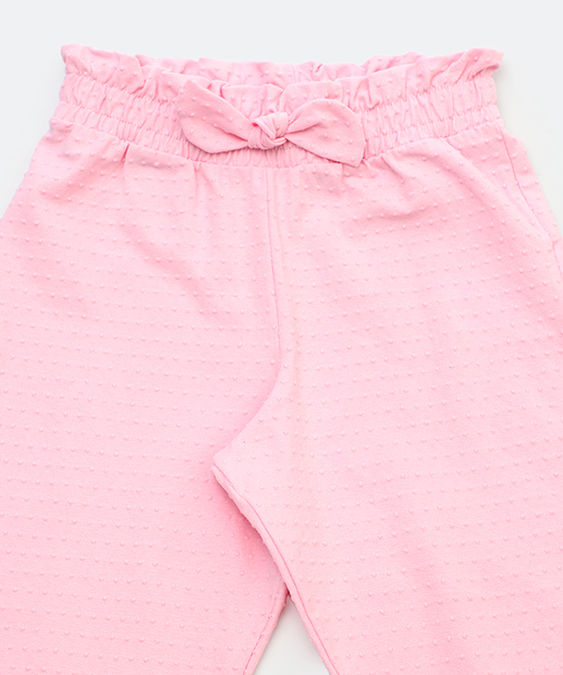 Calça Infantil Clochard Textura Marisa Tam 1 a 3 Rosa