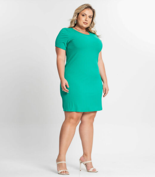 Vestido Feminino Plus Size Secret Glam Verde