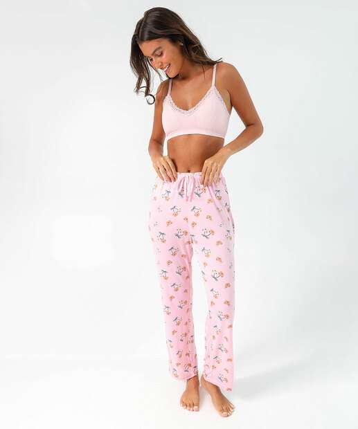 Image_Calça Pijama Feminino Avulso Ursos Marisa Rosa