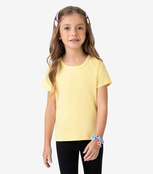 Image_Blusa Básica Infantil Cotton Leve Rovi Kids Amarelo