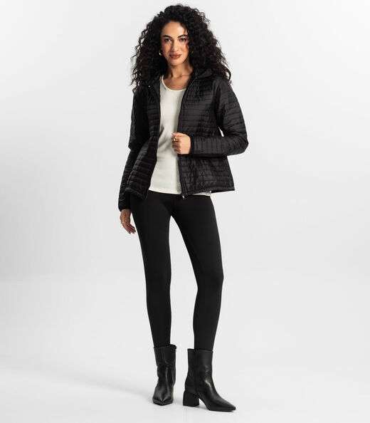 Jaqueta Feminina Com Capuz Rovitex Preto