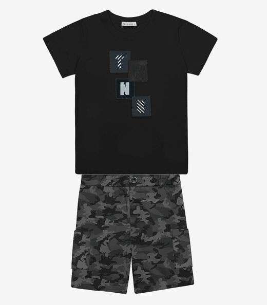 Image_Conjunto Menino Camiseta Com Bermuda Trick Nick Preto