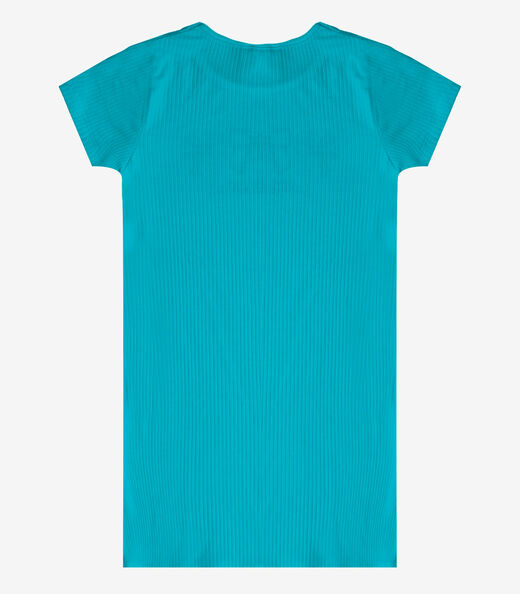 Vestido Infantil Ribana Canelada E Estampa Select Azul