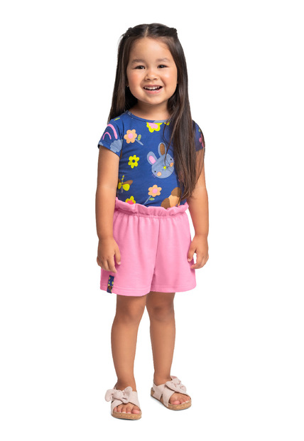 Image_Conjunto Infantil Blusa e Short Bee Loop