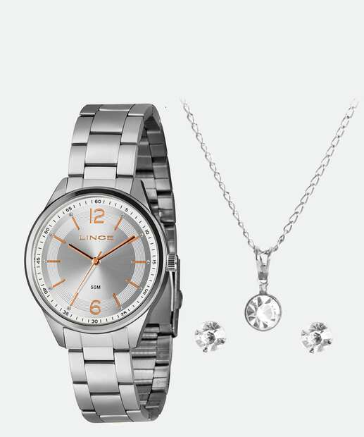 Kit Relógio Feminino Lince LRM4739L40 KA2JS2SX