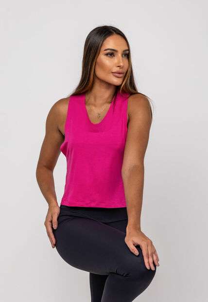 Regata Libélula Malha Rosa Salvatore Fashion