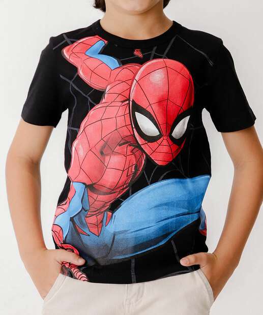 Camiseta Infantil Homem Aranha Marvel Tam 4 a 10