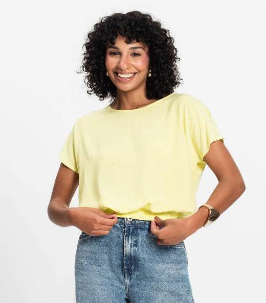 Image_Blusa Feminina manga curta Infinita Cor Verde