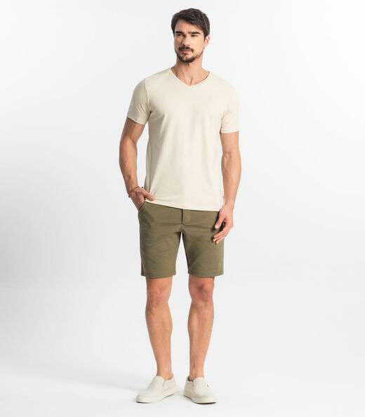 Camiseta Plus Size Masculina Diametro Bege