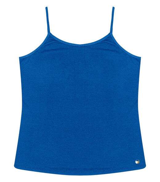 Blusa de Alça Feminina Viscotorcion Básica Rovitex Azul