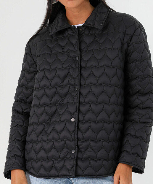 Jaqueta Feminino Matelassê Corações Marisa Preto