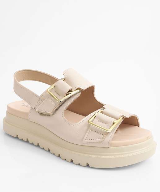 Image_Sandália Flatform Feminina Fivela Modare Bege