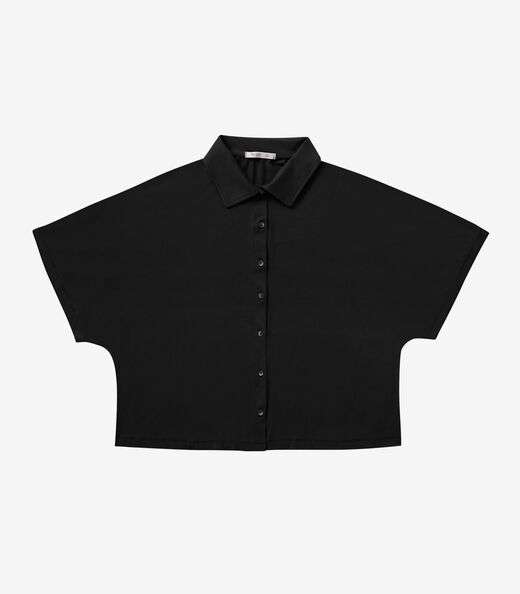 Camisa Feminina Manga Curta Secret Glam Preto
