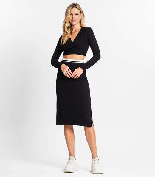 Image_Conjunto Feminino Blusa Com Saia Endless Preto